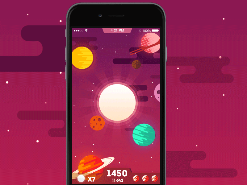 Apocalypse Game UI Concept Design - Explosion Globe animations apocalypse behance concept design game gif globe iphone start ui