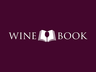 Winebook book branding flat logo logotype mark serif tasting vector wine