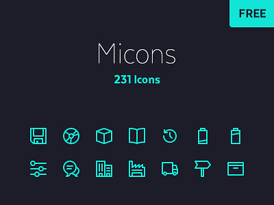 231 Icon Set 231 design free freebie icons micons resource set svg