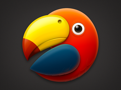 Parrot Icon 512 app icon beak bird bird icon feather icon logo mac icon macos icon osx icon macaw parrot parrot icon realistic sandor skeu skeuomorph skeuomorphism ui icon user interface icon ux icon wing