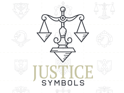 Justice Symbols Vector Set anchor attorney book eagle illustration justice law legal scale sword symbol vector