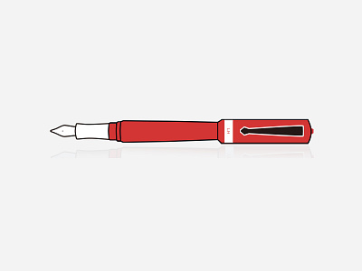 red pen icon pen red ui