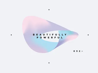 Beautifully Powerful brand branding color colour gradient identity logo type