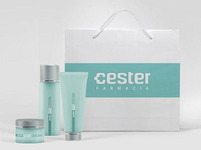 Cester Pharmacy | Logo Design and Branding brand care health hidden message inspiration logotype medical cross negative space logo packaging pharmacy stationery typeface