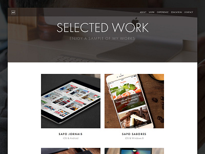 Personal Site - Selected Work css html personal portfolio responsive site squarespace ui web webdesign website work
