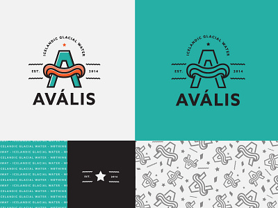 Avális a branding iceland icon logo design water