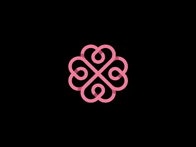 Love love love love four heart hearts icon logo mark pink