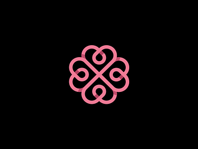 Love love love love four heart hearts icon logo mark pink