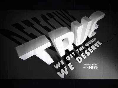 True Detectives 3d bmovies c4d detective lettering movies series true typography