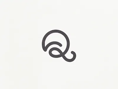 Q branding custom type font icon letter ligature logo mark monogram motion q typography