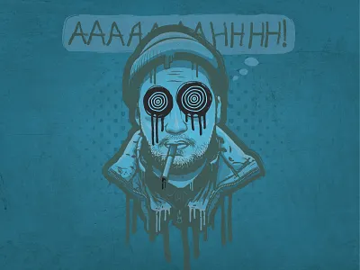 My Brain's the Burger blue graphic design illustration isaac brock modest mouse vector