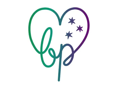 Beanpop Logo beanpop custom gradient lettering logomark