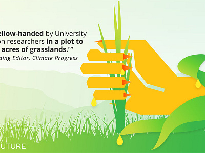 Corn caught yellow-handed campaign ethanol facebook postcard hand pr social media vector