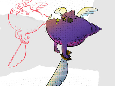 Monster Sketch 2 brave monster squad sword wings