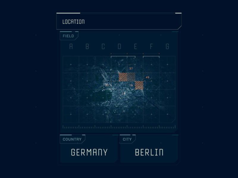 Location animation futuristic geolocalisation loop map ui