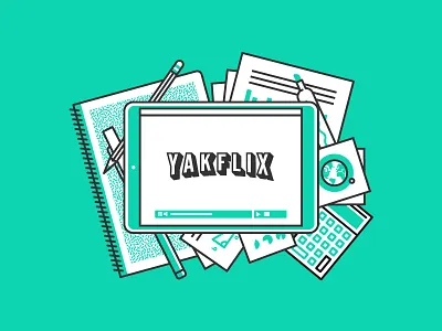 Reward Yourself college illustration ipad line netflix