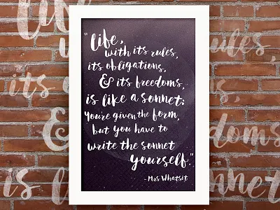 A Wrinkle In Time Poster art book cute girly graphic inspiration life poster purple quote space typography