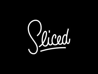 Sliced handlettering lettering logo monoline typography
