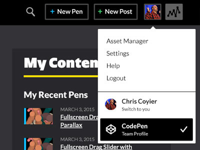 Codepen Profile Dropdown codepen drop dropdown menu navigation profile