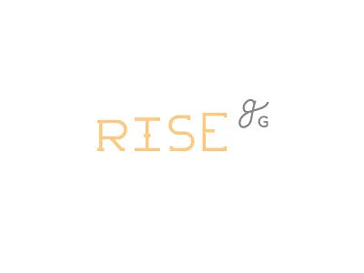 RISE branding logo rise verbicon wordmark
