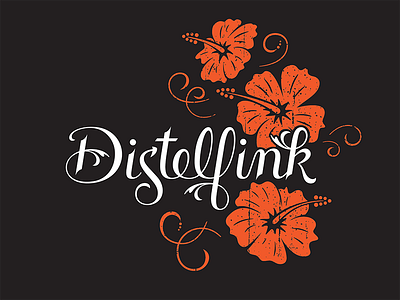 Distelfink Apparel Wordmark branding hand lettering illustration lettering logo wordmark