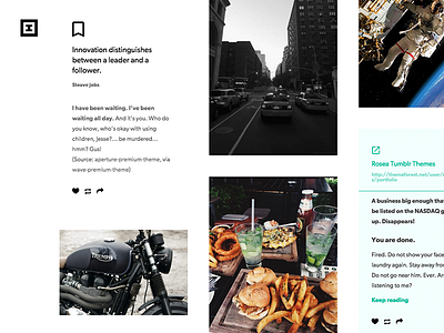 13th Tumblr Theme Sneak Peak blog grid masonry photography simple theme themes tumblr tumblr theme ui white