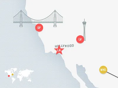SF-LA-LV-NYC bridge la map travel