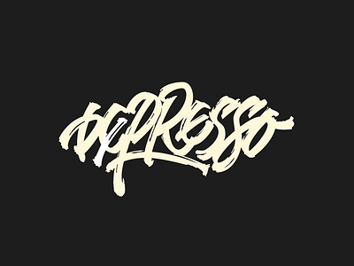 Depresso brushpen calligraphy coffee custom depresso espresso hand lettering lettering logo logotype typerface typography