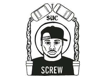 Saint Robert dj screw houston illustrated people illustration portrait saint saints texas