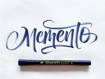 Memento Brushpen Testing brushpen calligraphy font handlettering lettering scripts typography