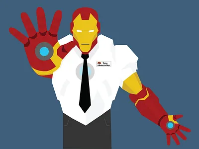 Ironman comic illustration illustrator iron man marvel superhero tony stark vector