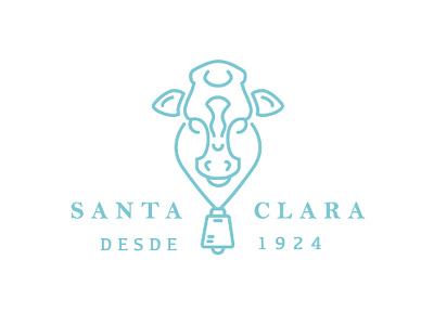 Santa Clara Logo B branding cow design drawing line line work logo mark milk