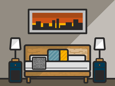 Sleep zone illustration vector vectorart