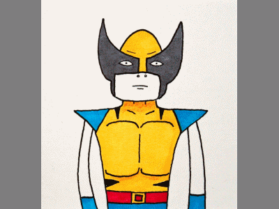 Wolverine's Mutant Nips animation flicker book flip book flipbook hand drawn animation illustration marvel nipples traditional animation wolverine