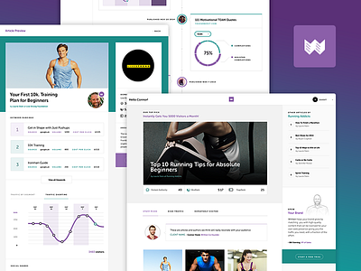 Content Purchasing UI content green museo purple typography ui ux