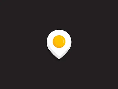 Breakfast Location bas baspixels breakfast egg food icon illustration location logo udhaya ui yellow