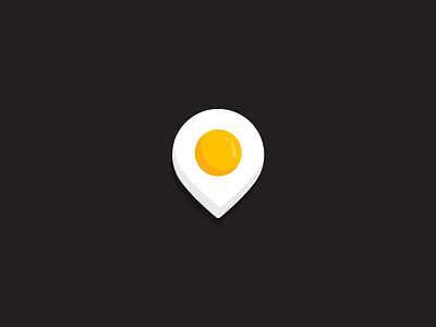 Breakfast Location bas baspixels breakfast egg food icon illustration location logo udhaya ui yellow