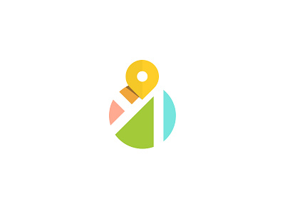 Pin badge colour icon illustration location pin