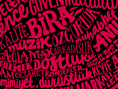 piece of work for Local Beer Company brush type hand type lettering type typograpgy