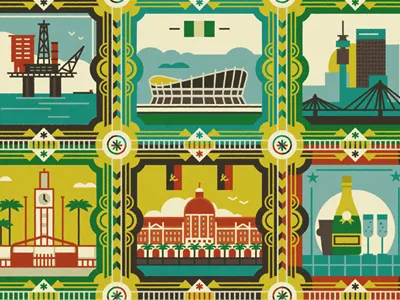 Modus Magazine africa border bridge champagne city decorative flag oil palm rig stadium star