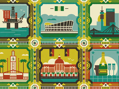 Modus Magazine africa border bridge champagne city decorative flag oil palm rig stadium star