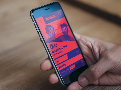 Tendril artist page css blend hip hop music player rae summerd songs two color user interface