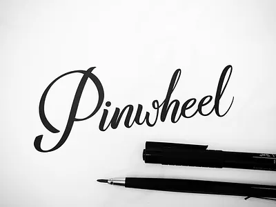 Pinwheel brush pen hand drawn hand lettering lettering pinwheel type typography