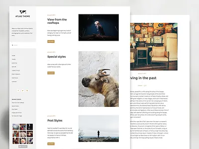 Atlas Theme blog theme web design wordpress