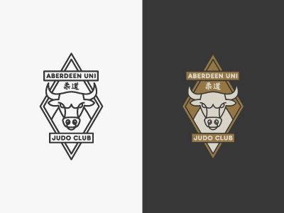 Aberdeen Uni Judo Club aberdeen americana branding bull club design hipster icon illustration judo logo martial arts