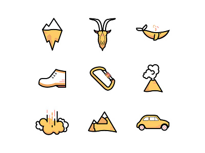 Vacation Brandin' boot climb hike ice iceland icon illustration mountain vacation vector