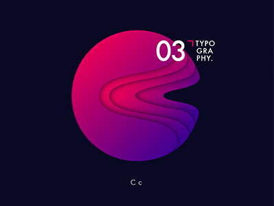 Typography font gradient planet typography vector