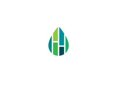 Home Hydro Gardens drop fresh h hydroponic id logo