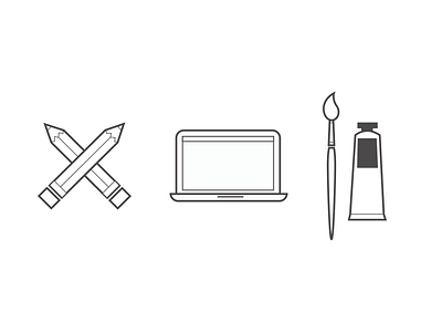 Creative Icons illustrator line art