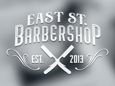 East St. Barbershop Logo Concept barber belton logo